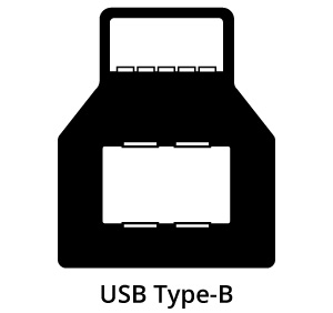 Schematic representation of a USB Type-B 3.0 connector